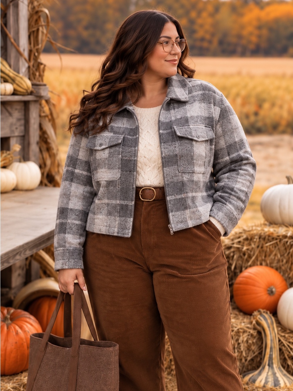 Old Navy Grey Plaid Lightweight Jacket Relaxed Fit Shacket Flap Pockets Collared